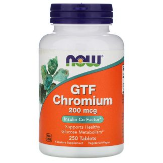 NOW Foods, GTF Chromium, 200 mcg, 250 Tablets