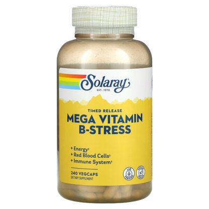 Solaray, Mega Vitamin B-Stress, Timed-Release, 240 VegCaps