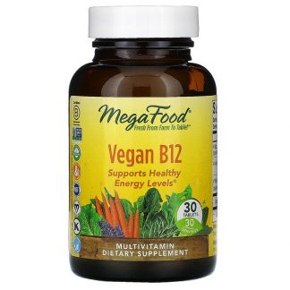 MegaFood, Vegan B12, 30 Tablets