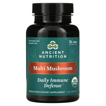 Dr. Axe / Ancient Nutrition, Multi Mushroom, Daily Immune Defense, 60 Tablets