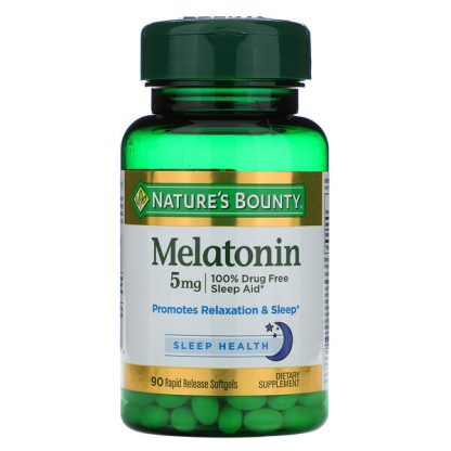 Nature's Bounty, Melatonin, 5 mg, 90 Rapid Release Softgels