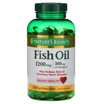 Nature's Bounty, Fish Oil, 1,200 mg, 200 Rapid Release Softgels