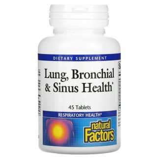 Natural Factors, Lung, Bronchial & Sinus Health, 45 Tablets