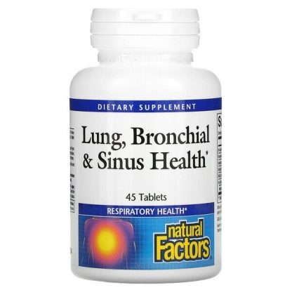 Natural Factors, Lung, Bronchial & Sinus Health, 45 Tablets