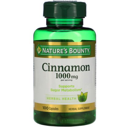 Nature's Bounty, Cinnamon, 500 mg, 100 Capsules