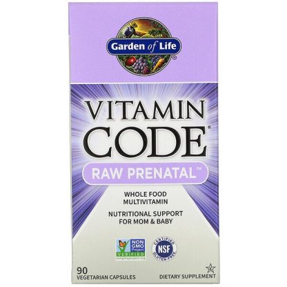 Garden of Life, Vitamin Code, RAW Prenatal, 90 Vegetarian Capsules