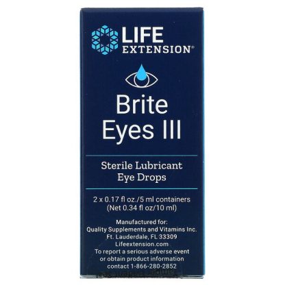 Life Extension, Brite Eyes III, 2 Vials, 0.17 fl oz. (5 ml) Each