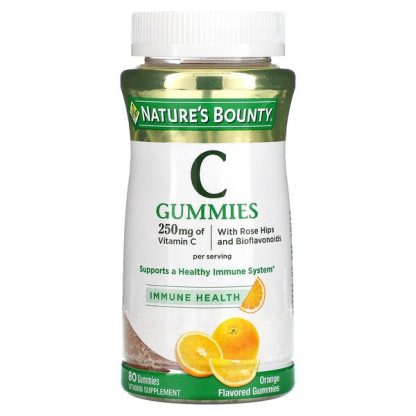 Nature's Bounty, Vitamin C Gummies, Orange Flavored, 125 mg, 80 Gummies