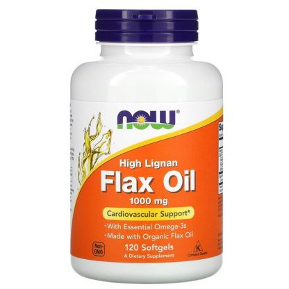 NOW Foods, High Lignan Flax Oil, 1,000 mg, 120 Softgels