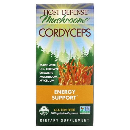 Fungi Perfecti, Host Defense Mushrooms, Cordyceps, Energy Support, 60 Vegetarian Capsules