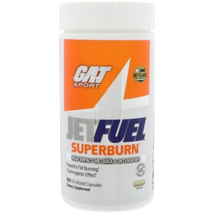 GAT, JetFUEL Superburn, 120 Oil-Infused Capsules