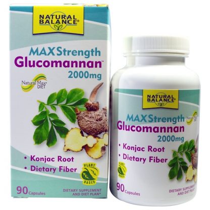 Natural Balance, Glucomannan, Maximum Strength, 666 mg, 90 Capsules