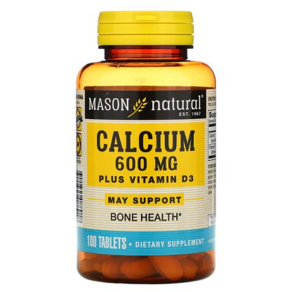 Mason Natural, Calcium Plus Vitamin D3, 600 mg, 100 Tablets