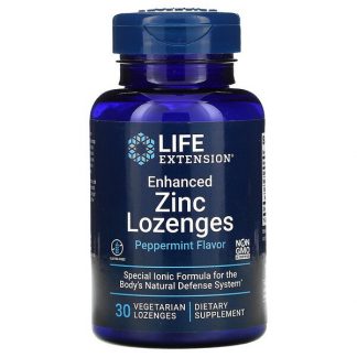 Life Extension, Enhanced Zinc Lozenges, Peppermint, 30 Vegetarian Lozenges