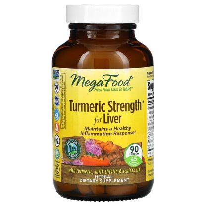 MegaFood, Turmeric Strength for Liver, 90 Tablets