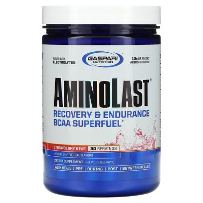 Gaspari Nutrition, Aminolast, Recovery & Endurance BCAA Superfuel, Strawberry Kiwi, 14.8 oz (420 g)