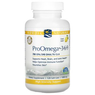 Nordic Naturals, ProOmega 3-6-9, Lemon, 1000 mg, 120 Soft Gels