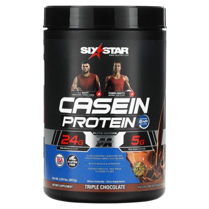 Six Star, Elite Series, Casein Protein, Triple Chocolate, 2 lbs (907 g)