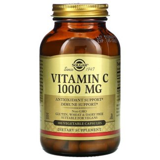 Solgar, Vitamin C, 1,000 mg, 100 Vegetable Capsules