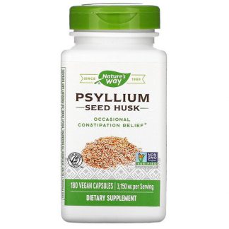 Nature's Way, Psyllium Seed Husk, 525 mg, 180 Vegan Capsules