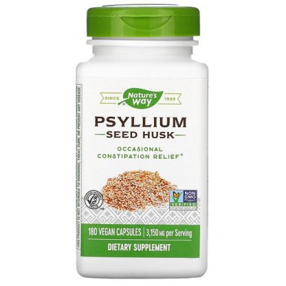 Nature's Way, Psyllium Seed Husk, 525 mg, 180 Vegan Capsules