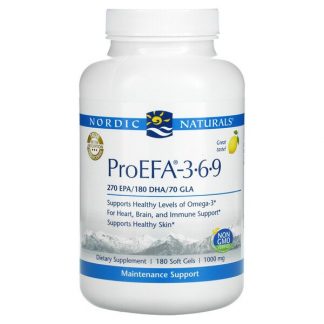 Nordic Naturals, ProEFA - 3-6-9, Lemon , 1,000 mg, 180 Softgels