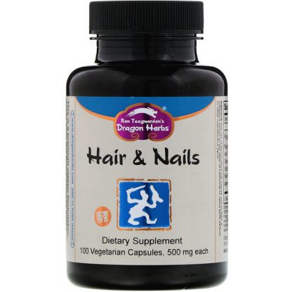 Dragon Herbs, Hair & Nails, 500 mg, 100 Vegetarian Capsules