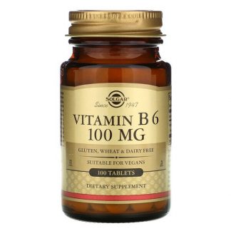 Solgar, Vitamin B6, 100 mg, 100 Tablets