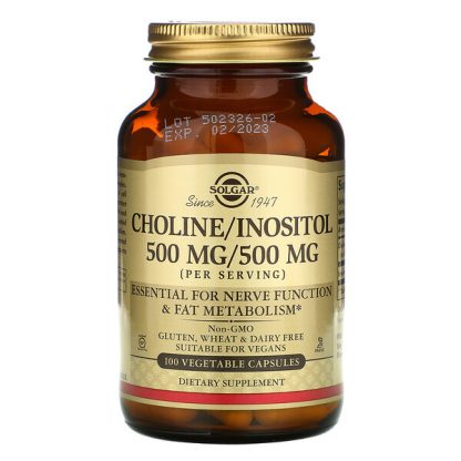 Solgar, Choline/Inositol, 100 Vegetable Capsules