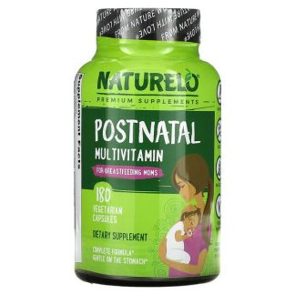 NATURELO, Postnatal Multivitamin for Breastfeeding Moms, 180 Vegetarian Capsules