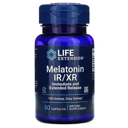 Life Extension, Melatonin IR/XR, 60 Capsules