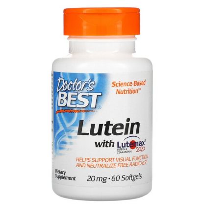 Doctor's Best, Lutein with Lutemax 2020, 20 mg, 60 Softgels