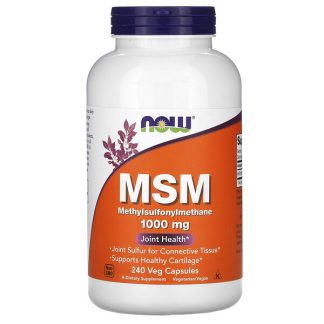 NOW Foods, MSM, Methylsulfonylmethane, 1,000 mg, 240 Veg Capsules