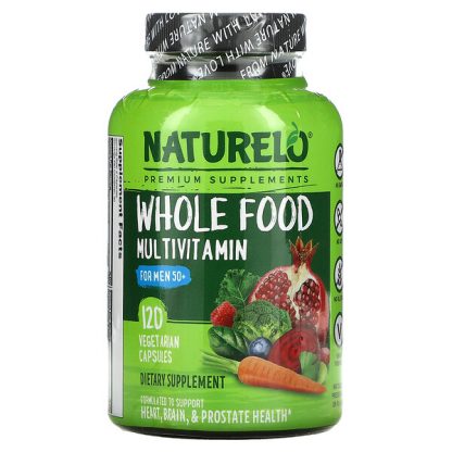 NATURELO, Whole Food Multivitamin for Men 50+, 120 Vegetarian Capsules