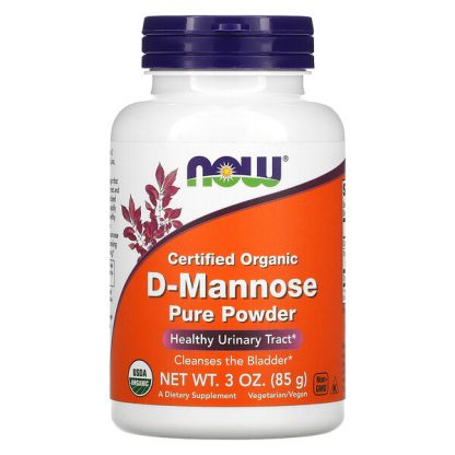 NOW Foods, Certified Organic D-Mannose Pure Powder, 3 oz (85 g)