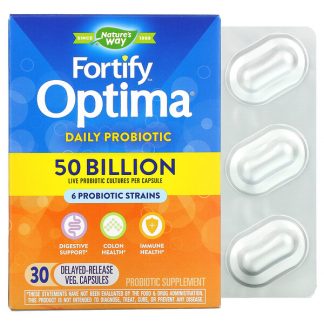 Nature's Way, Fortify Optima Daily Probiotic , 50 Billion, 30 Delayed-Release Vegetarian Capsules