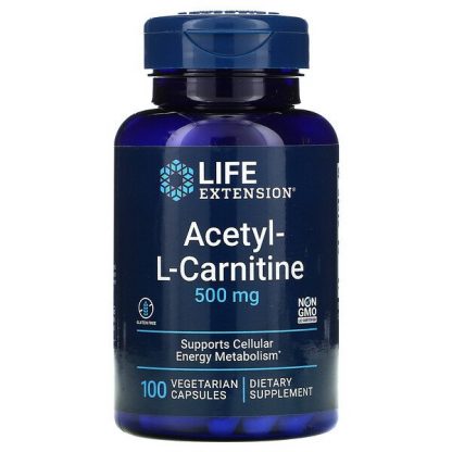 Life Extension, Acetyl-L-Carnitine, 500 mg, 100 Vegetarian Capsules