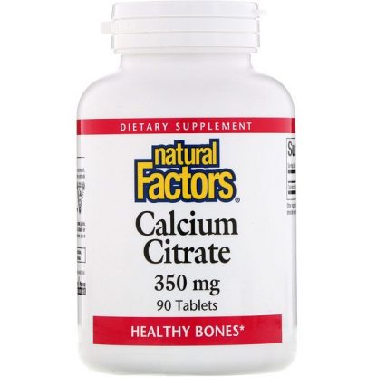 Natural Factors, Calcium Citrate, 350 mg, 90 Tablets