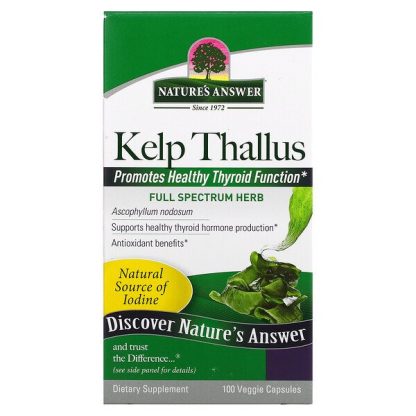 Nature's Answer, Kelp Thallus, 100 Veggie Capsules