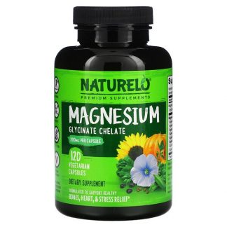 NATURELO, Magnesium Glycinate Chelate, 200 mg, 120 Vegetarian Capsules