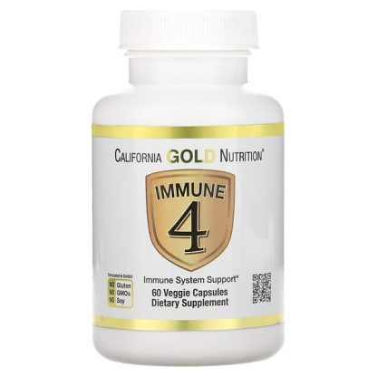 California Gold Nutrition, Immune 4, 60 Veggie Capsules