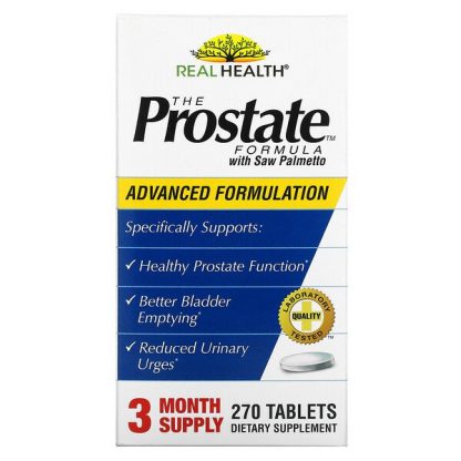 Real Health, The Prostate Formula with Saw Palmetto, 270 Tablets