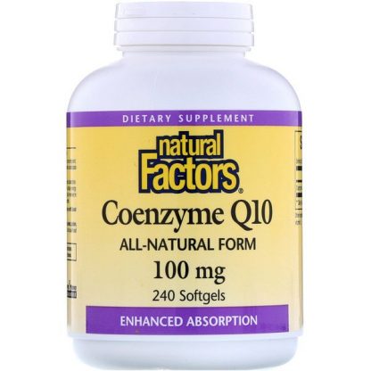 Natural Factors, Coenzyme Q10, 100 mg, 240 Softgels