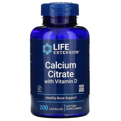 Life Extension, Calcium Citrate with Vitamin D, 200 Capsules