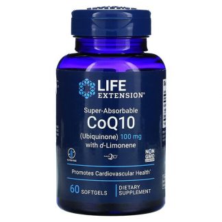 Life Extension, Super-Absorbable CoQ10 (Ubiquinone) with d-Limonene, 100 mg, 60 Softgels