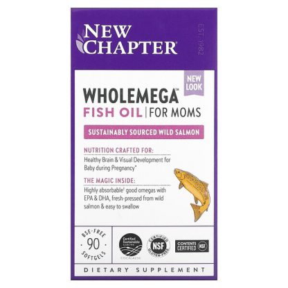 New Chapter, Wholemega Fish Oil for Moms, 90 Softgels