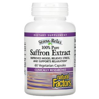 Natural Factors, Stress-Relax, 100% Pure Saffron Extract, 60 Vegetarian Capsules