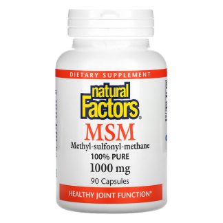 Natural Factors, MSM, 1,000 mg, 90 Capsules