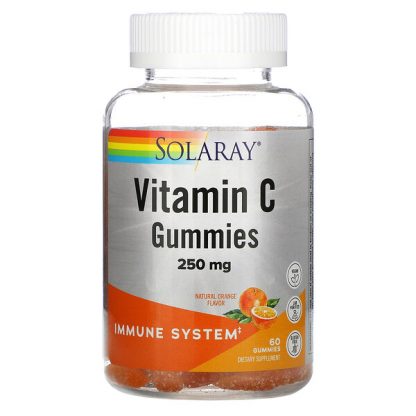 Solaray, Vitamin C Gummies, Natural Orange, 125 mg, 60 Gummies