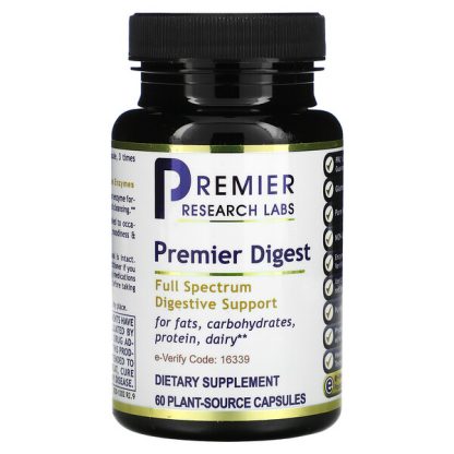 Premier Research Labs, Premier Digest, 60 Plant-Source Capsules